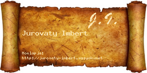 Jurovaty Imbert névjegykártya